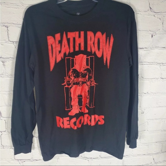 Tops - Death Row Records Black Long Sleeve Shirt